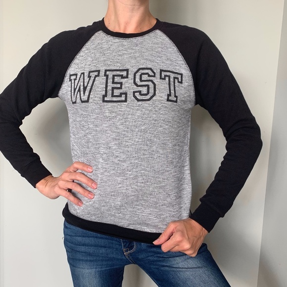 "West Coast" Number 1 Gray/Black Pullover Sweater